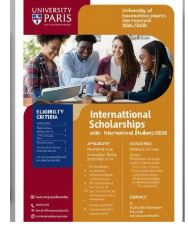 University of Paris Scholarships for International Students 2025/2026